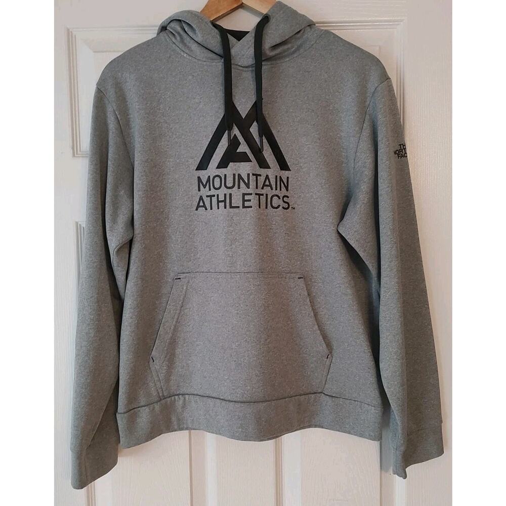 Men's The North Face Hoodie Gray Pullover Sweatshirt Hiking Outdoors Camp Medium